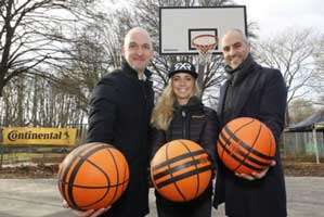 Continental opens basketball court made from recycled tyres