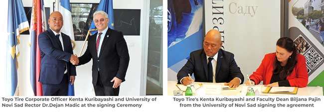 Toyo Tires ties up with Serbian uni for research on sustainable raw materials